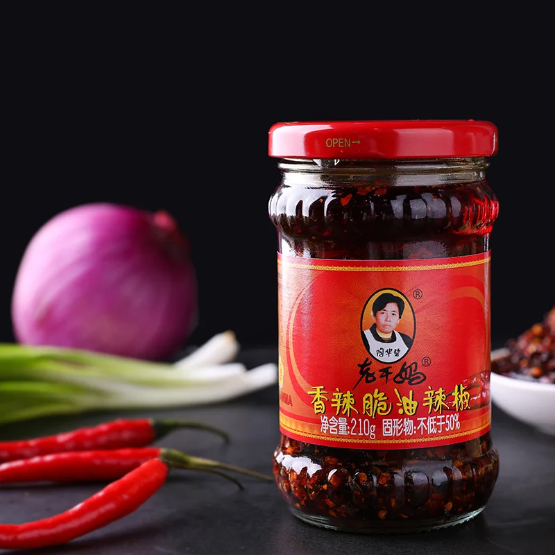 Wholesale Chinese Delicious Tao Huabi Lao Gan Ma Black Bean Sauce 210g Crispy Chili Oil