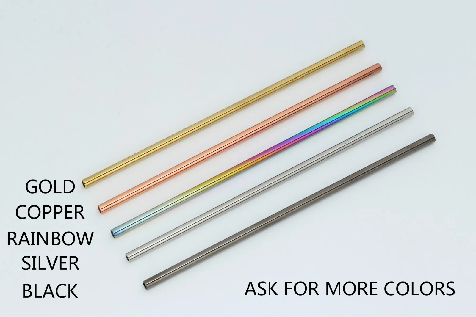 
Tonglian stainless steel drinking straw with various sizes bent straw straight straw stocked 6x215mm 