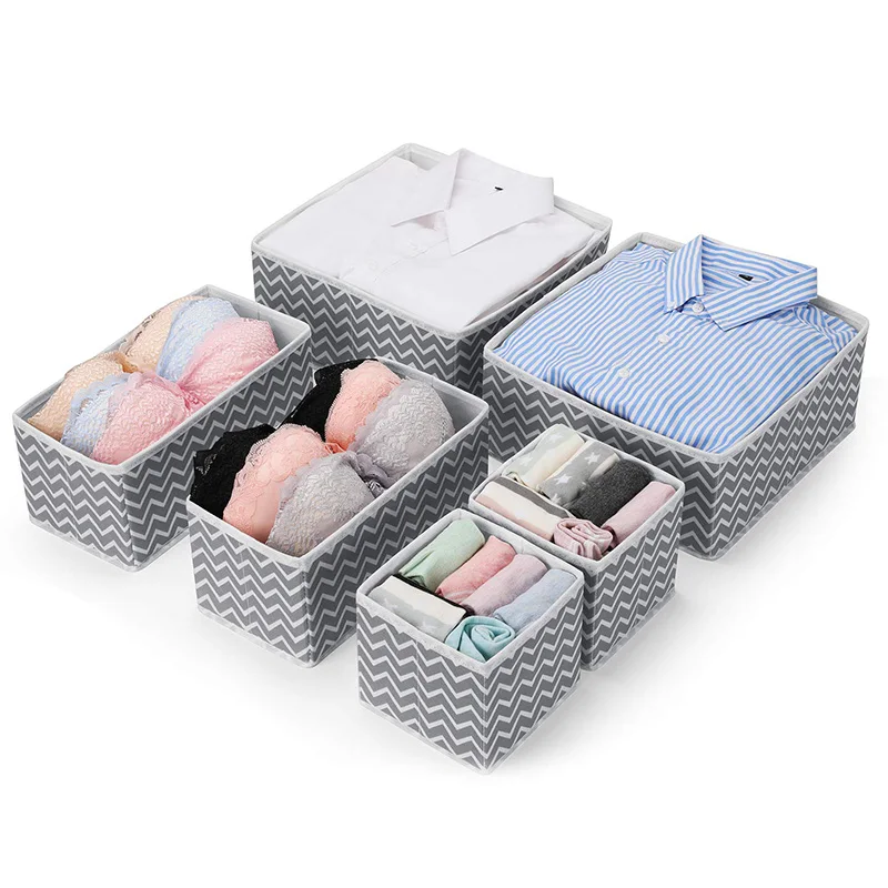 Customized Non Woven Fabric Wardrobe Storage Organizer Foldable Drawer Dividers Underwear bra organizers