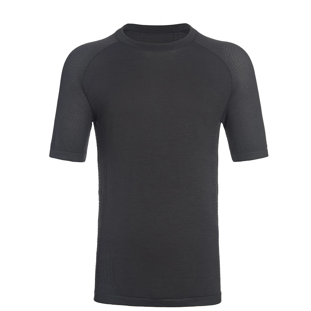 Support Samples Comfortable Short Sleeve Standard Fit Merino Wool T Shirt For Men