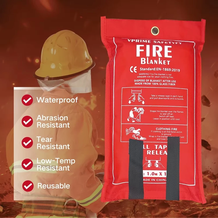 Small Safety Silica Fire Fiberglass Car Fire Blanket Emergency Fire Blanket