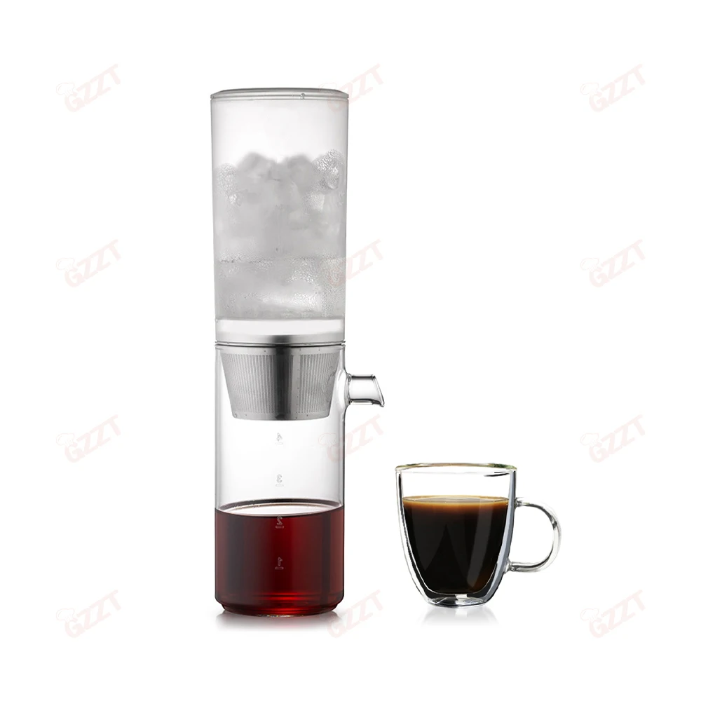 High Borosilicate Glass 400ml Cold Coffee Brew Bottles With Filter Outdoor Indoor Office Pure Glass Cold Iced Brew Coffee Maker