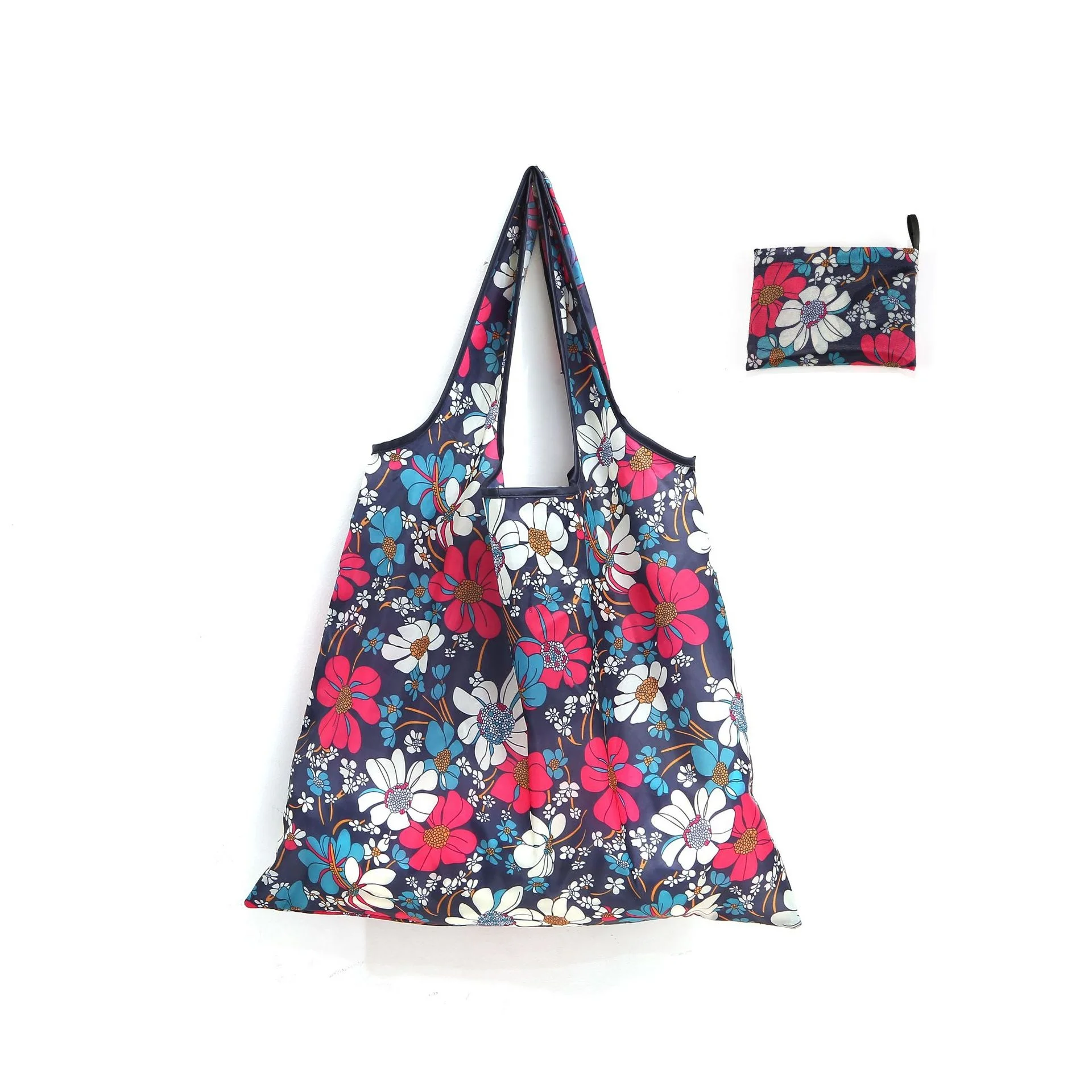 XM-ML2902 Big Size Polyester Foldable Shoulder Bag for Grocery Shopping Polyester Foldable Shoulder Bag Travel Bag