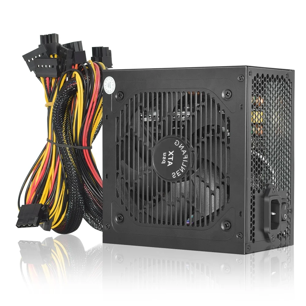 Max 500W 100-240V PC Power Supply PSU For ATX Computer Case Gaming 120mm Fan 24PIN 12V Desktop Source EU/US/AU Plug
