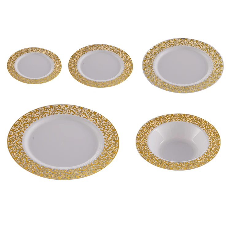 High Quality Customize Coating Ceramic Plates And Bowls Dinner Set Tableware Plastic Plates Similar With Porcelain Ceramic