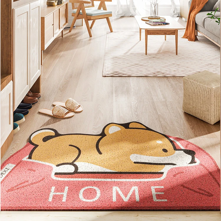 Big Size Rubber Floor Mat Uv Printing Cartoon Pattern Coil Printing Outdoor Door Mat Padded Entrance Floor Mats