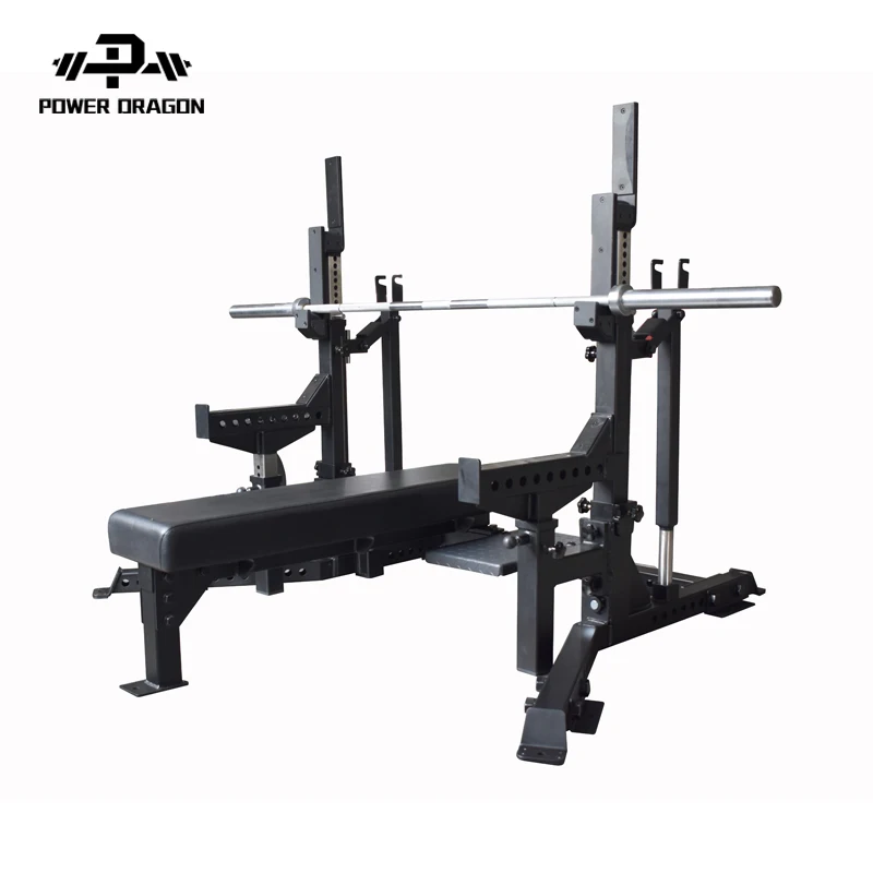 Squat Bench press combination frame for professional strength lifting fitness equipment manufacturer