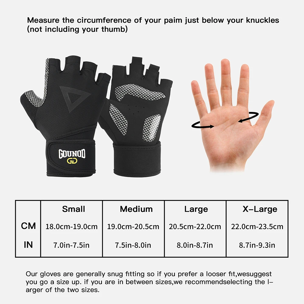 Weightlifting Customized Gloves for Men Bicycle Bodybuilding Workout with Wrist Bands Gym Fitness Gloves