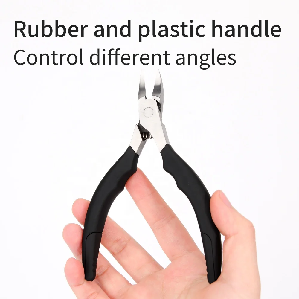 Trending New Products Multifunction  3 in 1 Nail File Pusher Cutter Toe Nail Clipper with Rubber Soft Handle