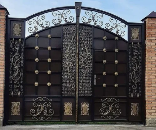Wholesaler Cast Aluminium Sliding Fence Gate Automatic Turning Sliding Gate Galvanized Arched Steel Electric Gates