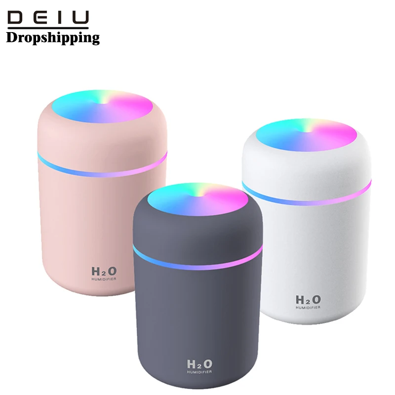 Deiu Dropshipping portable air 300ml humidifier Mini Ultrasonic Atomizer USB Air Humidifier For Home Hotel Car School
