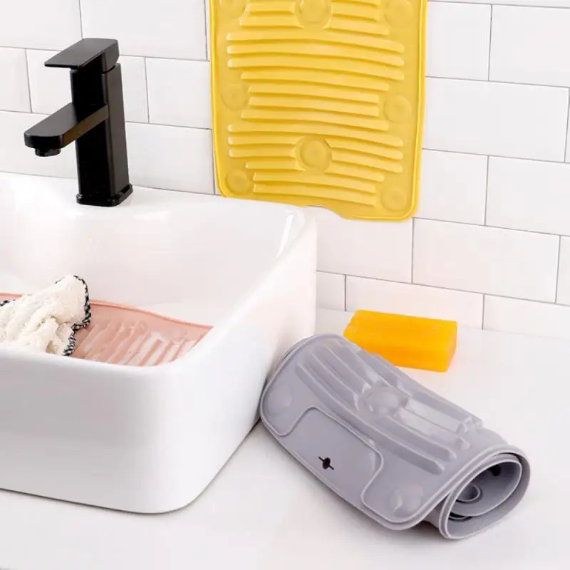 Creative Silicone Washing Board Household Small Plastic Multifunctional Folding Mini Soft Rubber