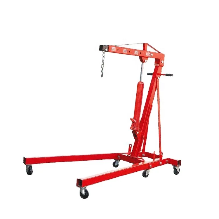 Factory Price 2 ton Shop Crane Hydraulic Manual Shop Car Hoist Engine Crane Lifting