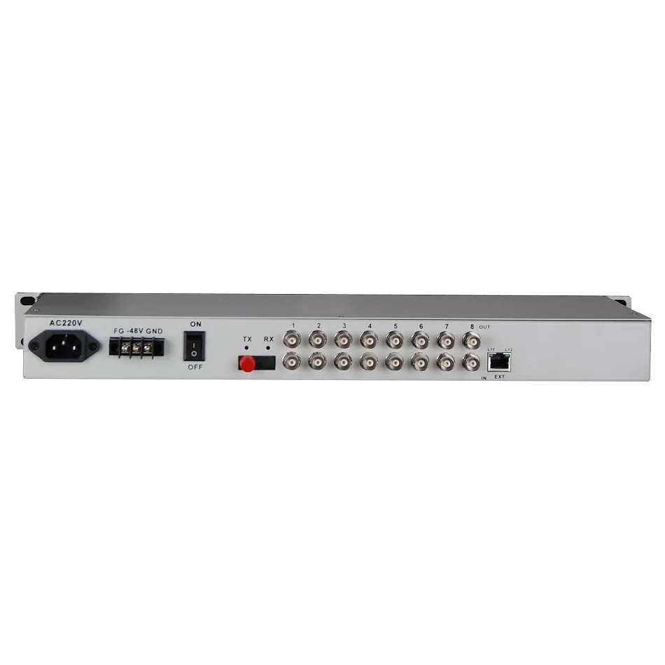Baudcom 8E1 4 10/100/1000 Gigabit Ethernet Fiber Multiplexer