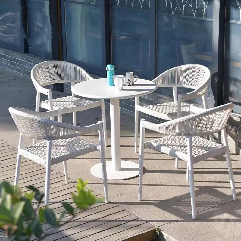 Comfortable Leisure Outdoor Furniture Set High Back Patio Rattan Wicker Dining Garden Chair