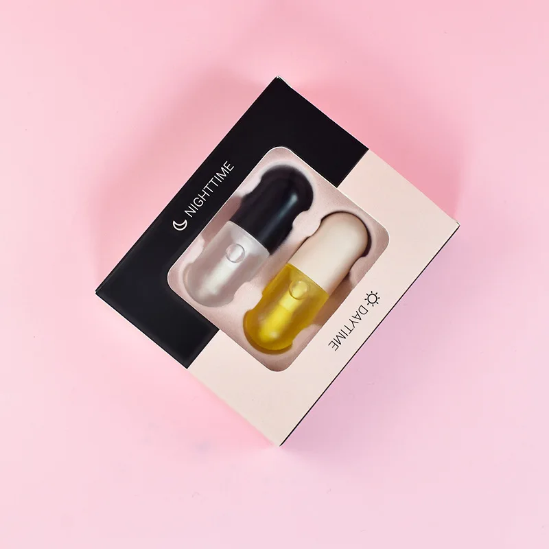 Wholesale Custom Logo Natural Lip Glow Oil Moisturizing and Reduce Fine Lines Day and Night Organic vegan lip plumper set