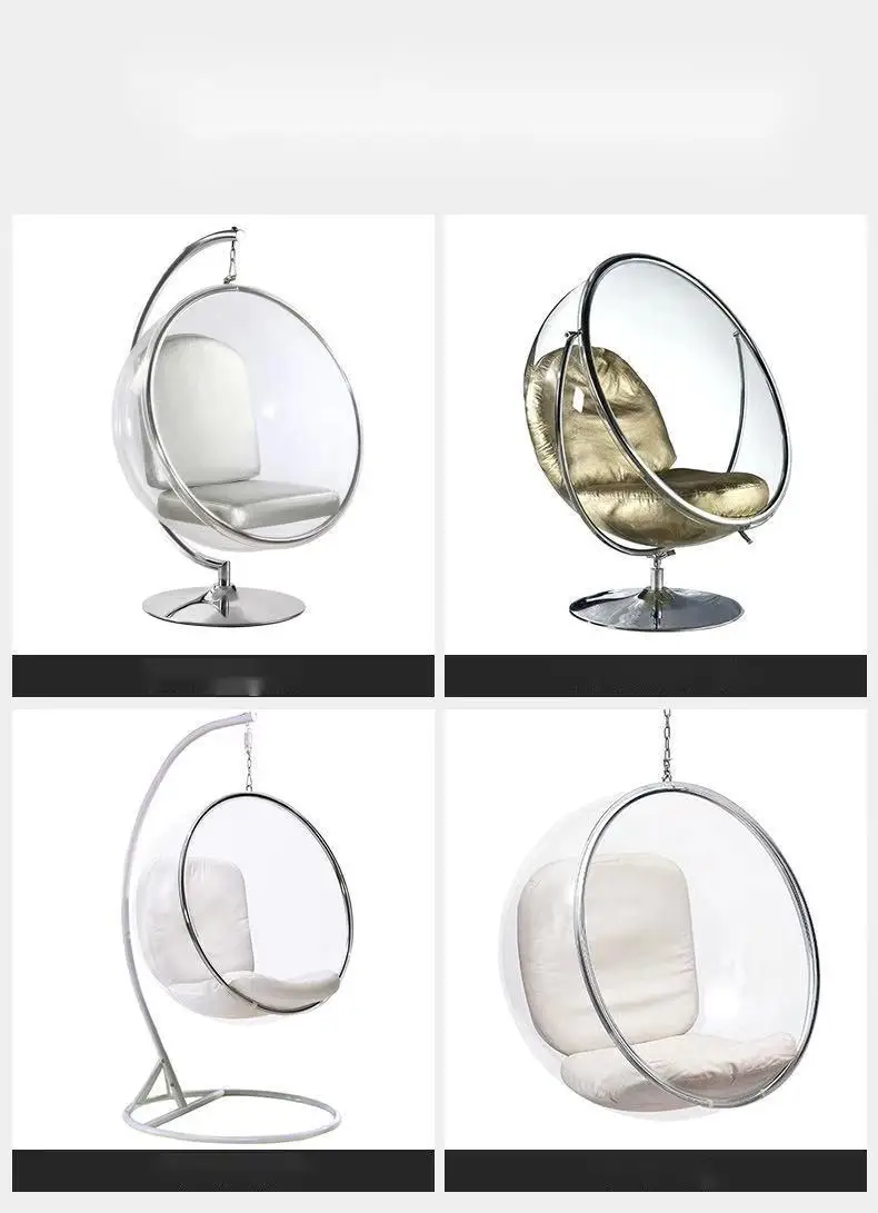 Bubble chair hotel glass ball swing balcony hemisphere transparent hanging chair scenic pool space chair
