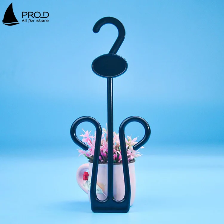 Supermarket Shopping Mall Black Sandal Hanger Plastic Hanger Hook For Slipper Socks