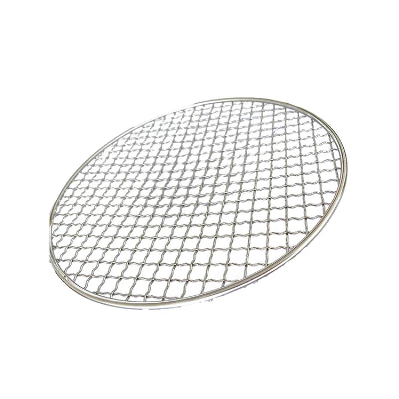 Round oven accessories Stainless steel wire cross mesh grill