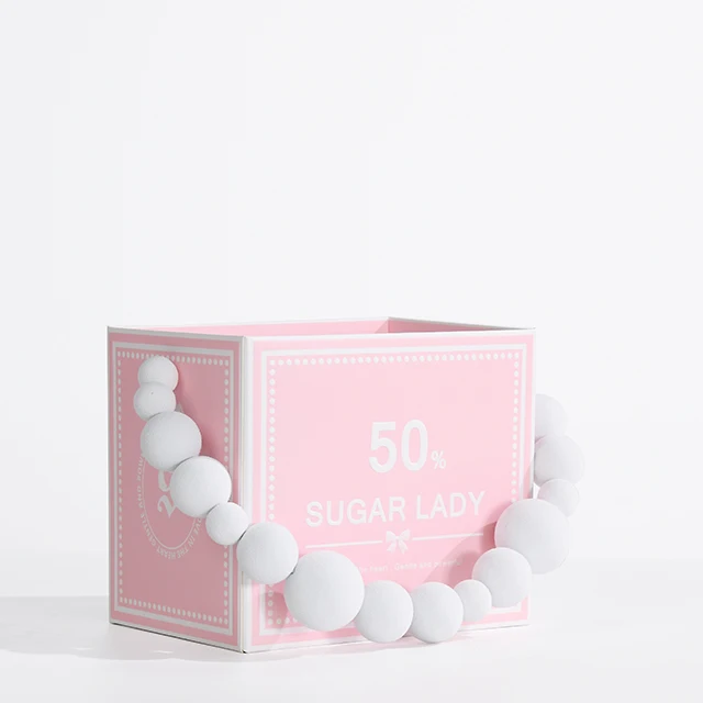 CALOR Ms. Half Sugar 650g Thickened White Cardboard Flower Packaging Material