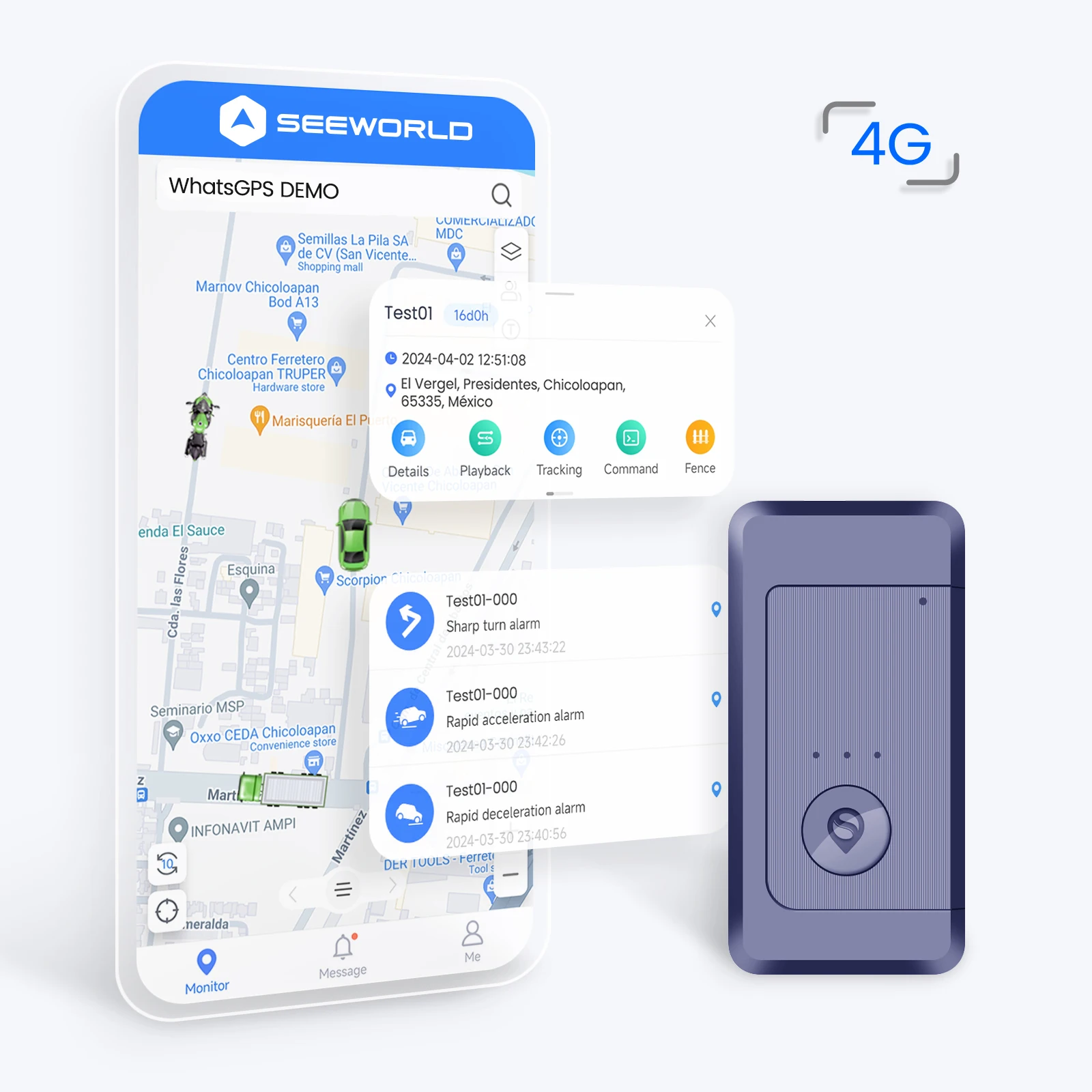 SEEWORLD S21L Security 4G Asset Tracking GPS Tracker With 3000mAh Rechargeable Battery