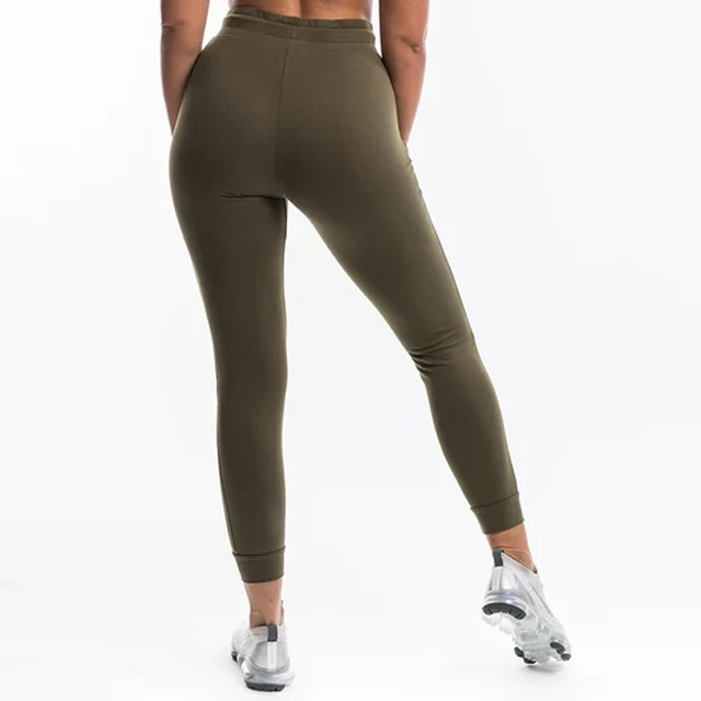 Custom Logo Fitness Ladies Sweat Track Pants Slim Fit Running Jogger Pants Drawstring Gym Tights Blank Sports Sweatpants Women