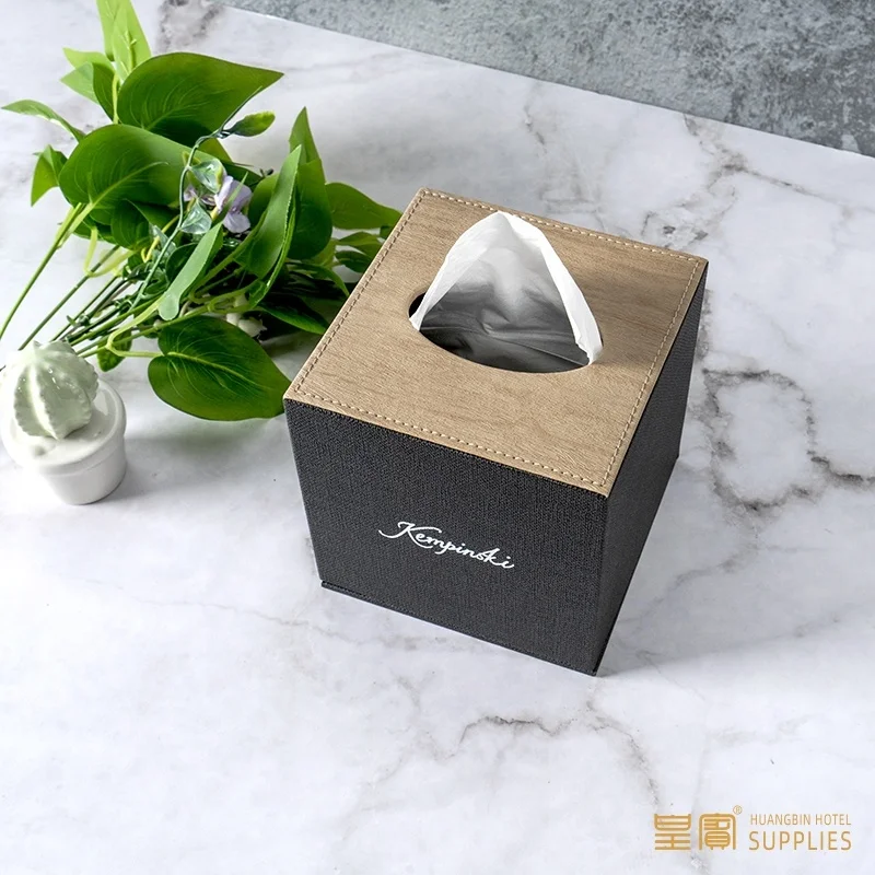 Luxury new customized Hotel Home Bathroom Accessories Serving Tray Hotel Leather Tray