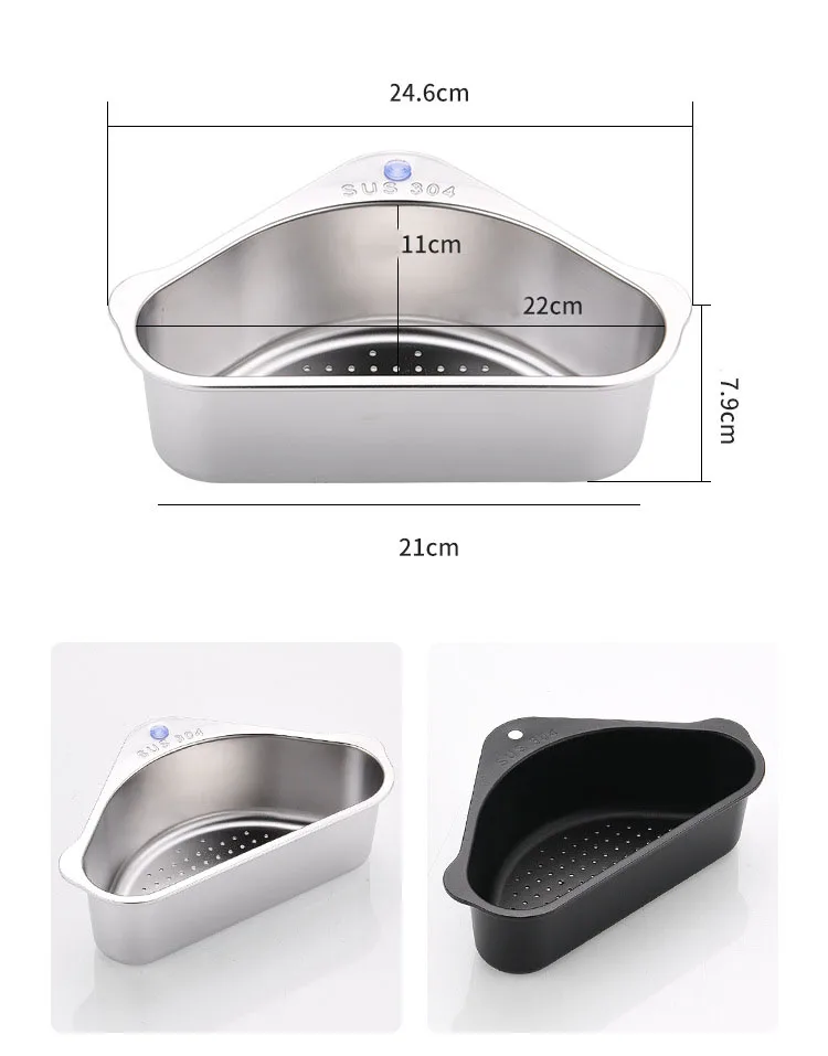 Stainless Steel Kitchen Sink Strainer Rack Multifunctional Filtering and Draining Food Scrap Basket