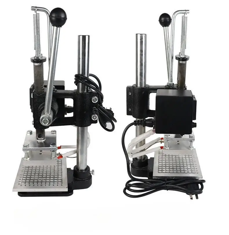 Hot press hand-held Camu paper Glass leather logo embossing bronzing machine Wood PVC custom