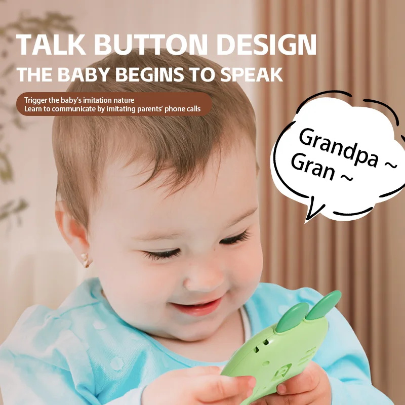 Musical Sensory Cartoon Plastic Kids Mobile Baby Phone Toys Early Education Learning Multifunction Teether