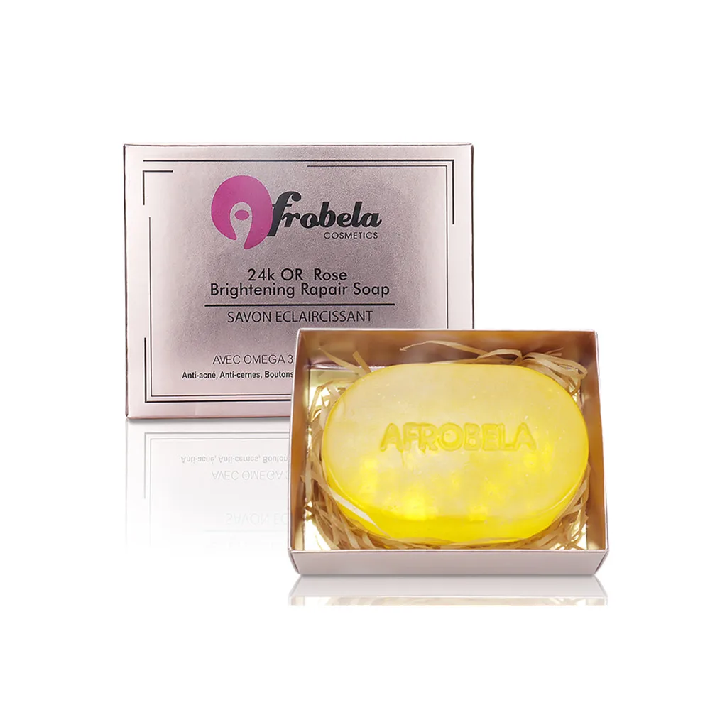 Oem Wholesale Handmade Organic 24K Gold Collagen Face Body Soap Skin Natural Ingredient Rose Lightening Whitening Soap