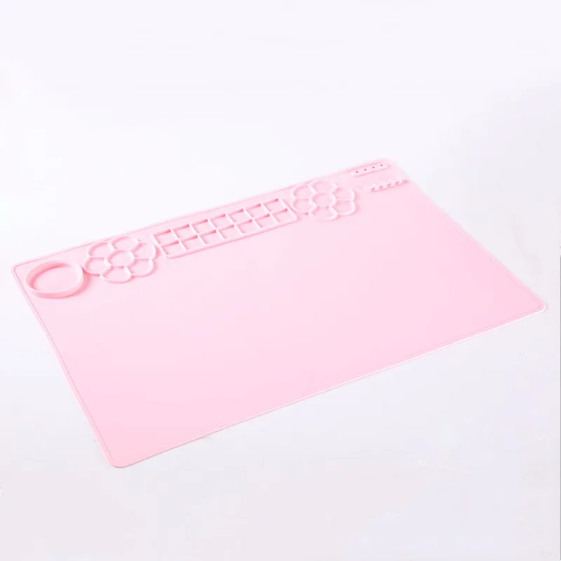 Silicone Painting Mat Silicone Craft Mat with Cup and Paint Holder for Kids Painting Art Clay DIY and Play Dough