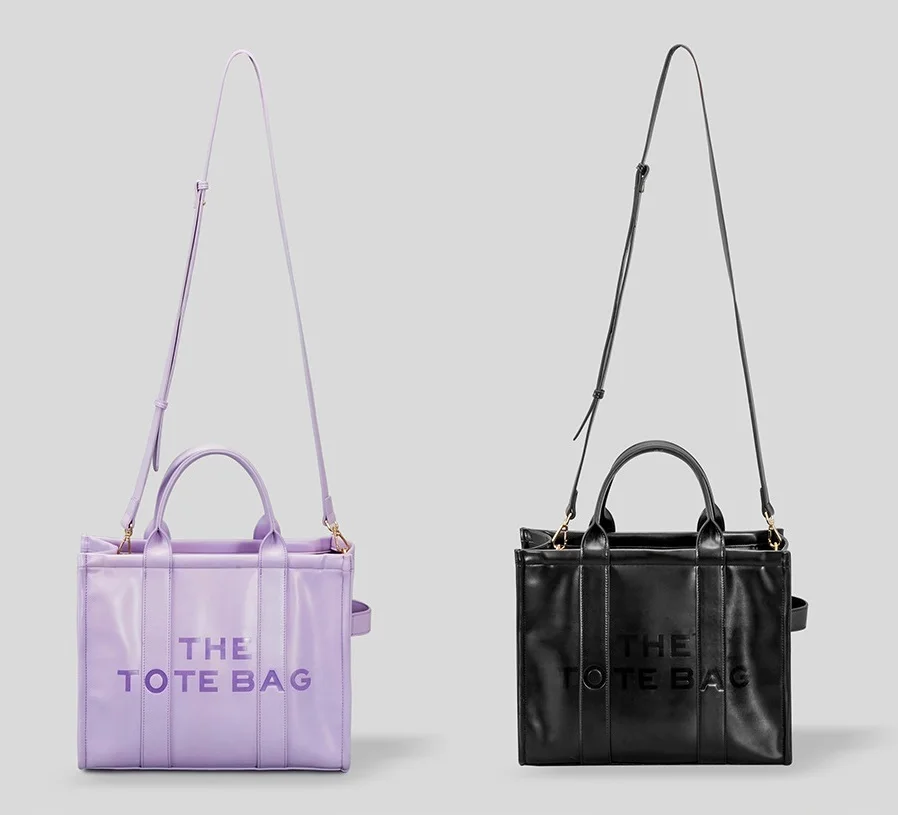 High Quality Control the tote bag tote bag black leather tote bag with leather handle