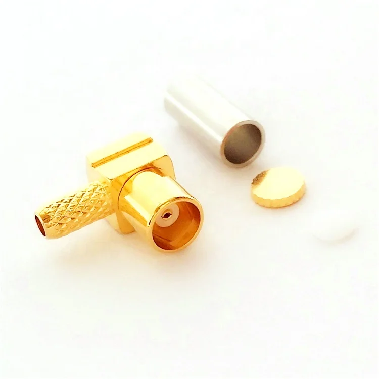 
High Performance RF Connector MCX-C-KW1.5 Female Elbow 90 Crimp RG174 RG316 Cable 
