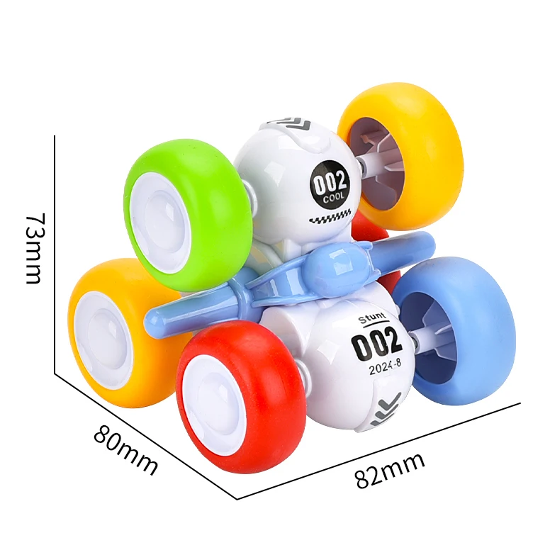 360 degree full-sided rolling tumbler multiple colors friction power 6 wheel stunt car for more than 3 years old children