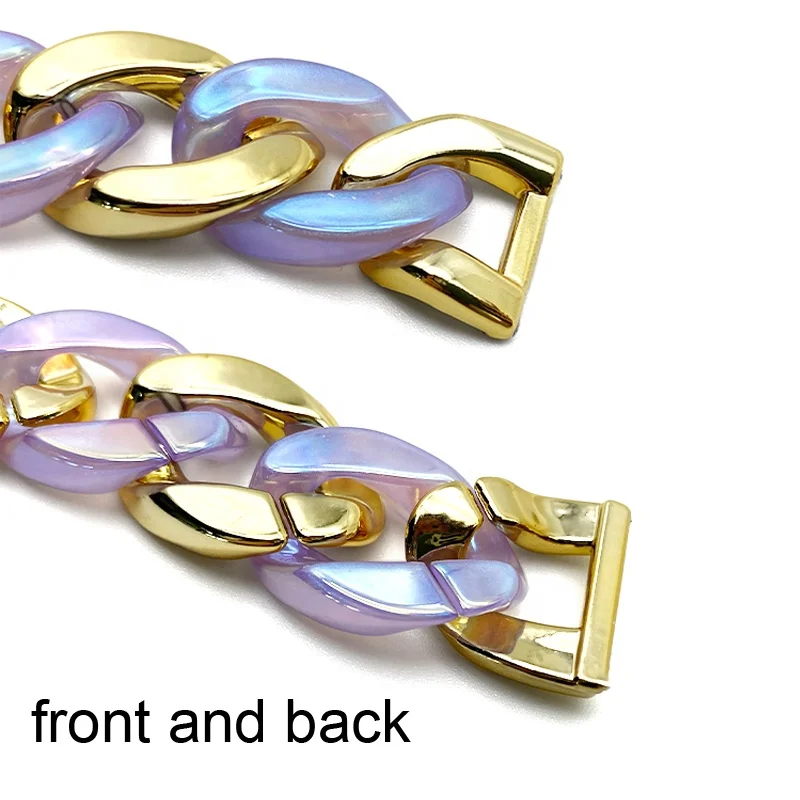 RS008 2023 New Trend acrylic Shoes Accessories buckles Decoration accessories plastic shoes chain