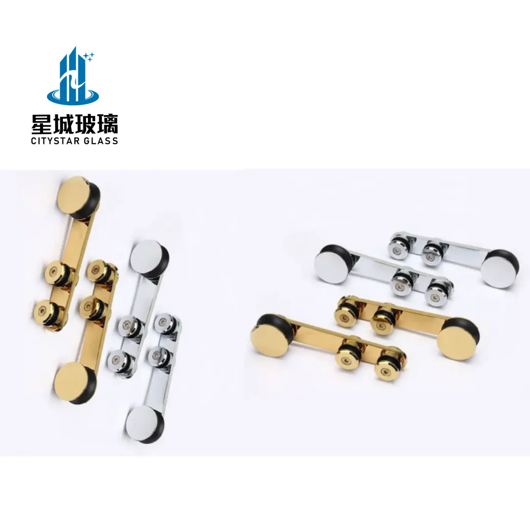 Bathroom shower door glass sliding hardware shower roller screen accessories tempered glass sliding glass door fittings
