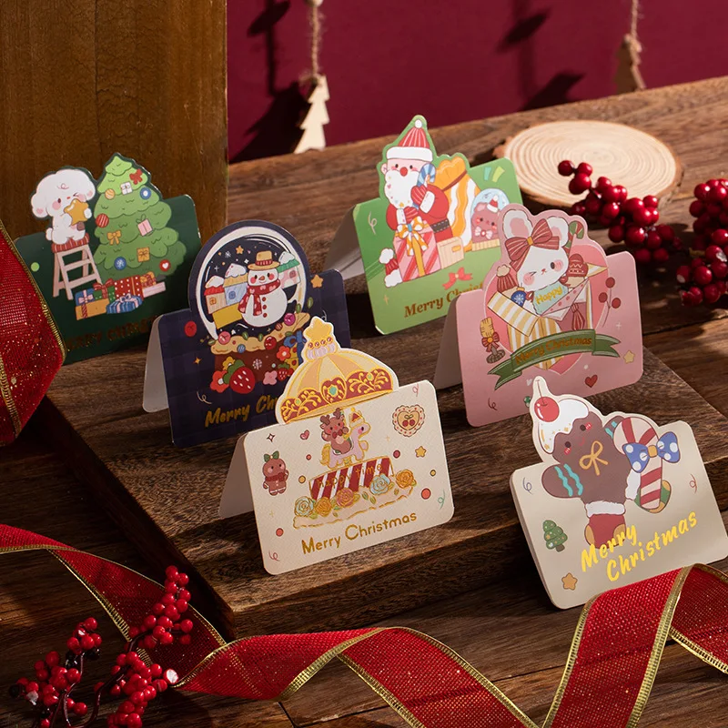 Christmas Greeting Gard Enveloppe Packaging Postcard Holder Letter Paper Greeting Card Thank You Card