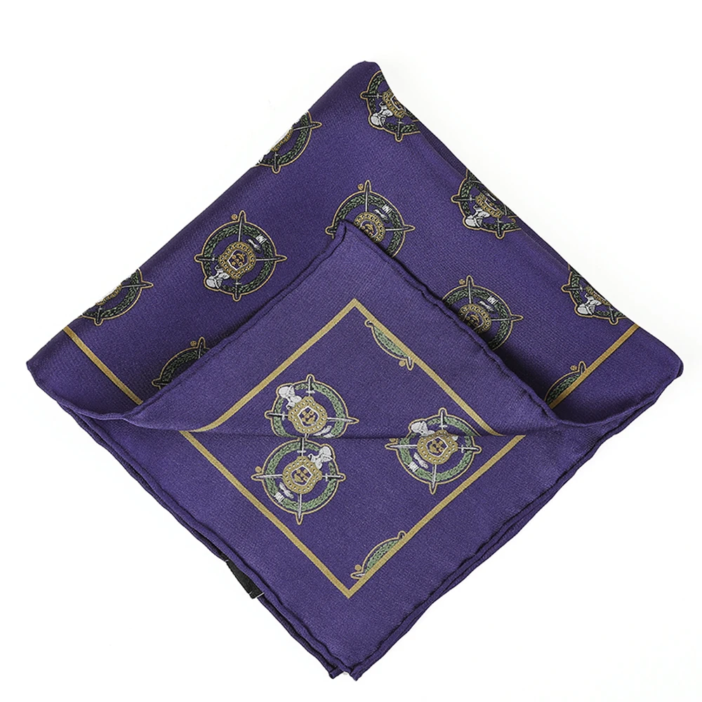 Custom Sorority Fraternity Pocket Square Silk OMEGA PSI PHI Purple Handkerchief Handmade Luxury OPP Pocket Square