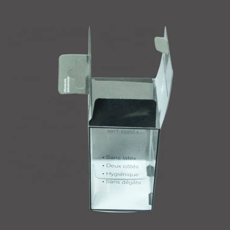 Custom Retail Clear Packaging Box for Hair Extensions Recyclable Varnished with Embossing for Cosmetic Use Blister Packaging