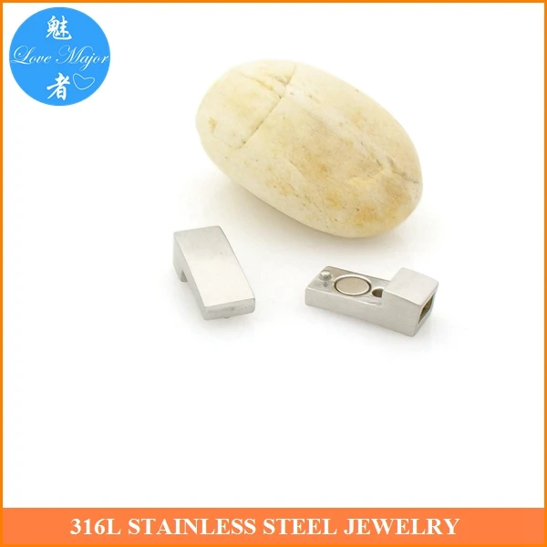 matt polished stainless steel Jewelry Magnetic Clasps for Bracelet Making 23*7.5mm