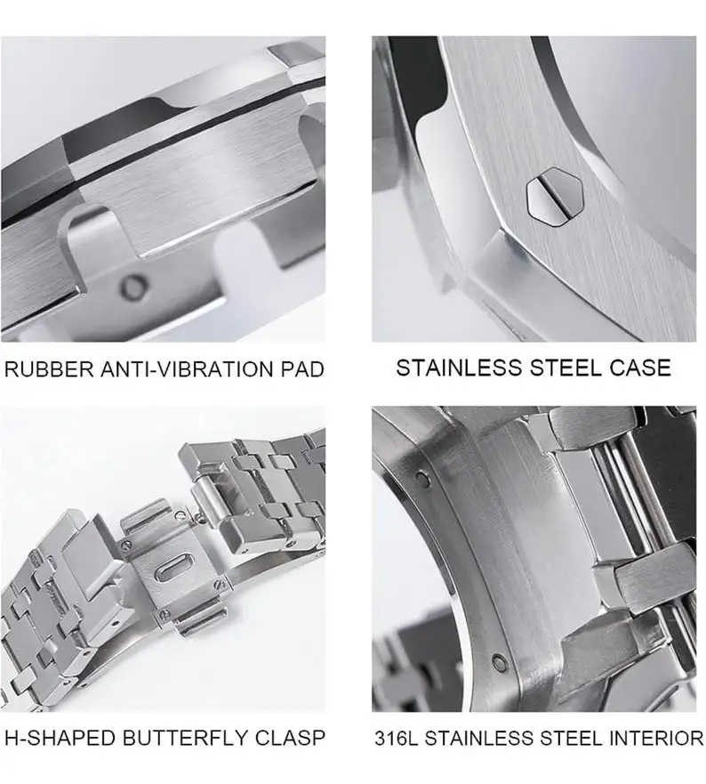 HOT selling purple 4th GA2100/2110 casioak Watch Case DIY Stainless Steel Watch Strap for GSHOCK Mod