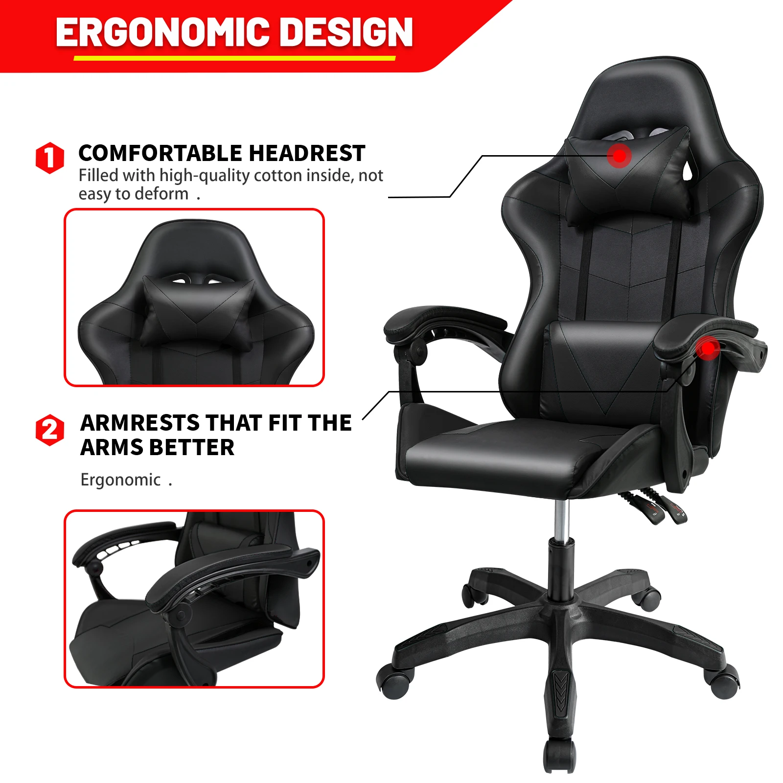 Wholesale  high quality ergonomic custom scorpion PC Gaming Chair