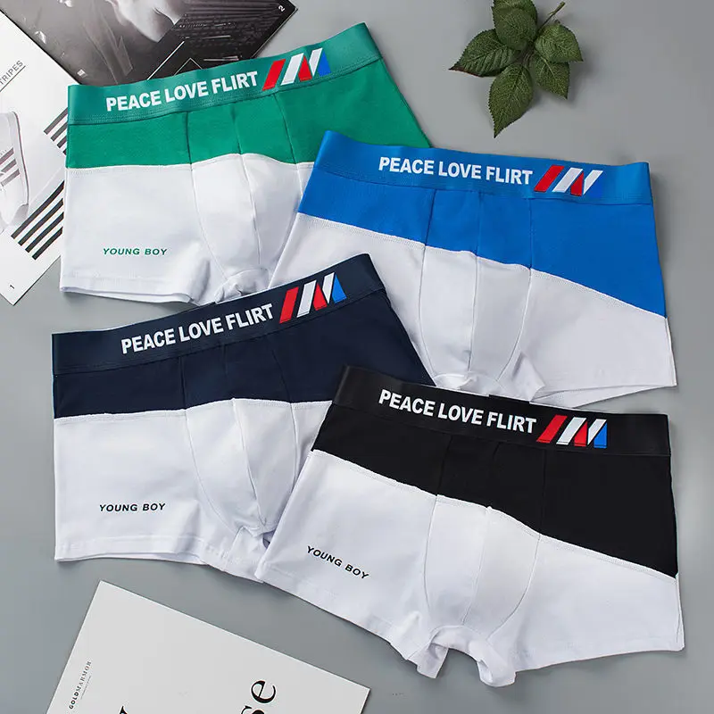 Brand Boxer Mens Underwear Men Cotton Underpants Male Pure Men Mid-waist seamless cotton Panties Shorts Underwear
