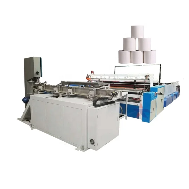 industries toilet tissue paper towel band saw cutting and packing machine
