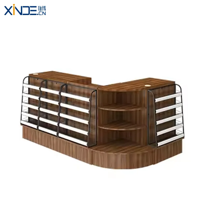 XINDE Hot-Selling Morden Store Convenience Shops Checkout Counter Cashier Coffee Shop Counter With Conner