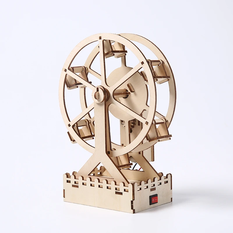 Manual Wooden puzzle Construction Jigsaw Kit science diy 3d mechanical wooden puzzle