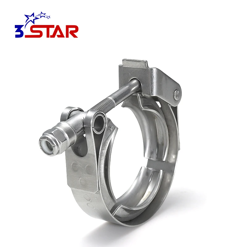 304  stainless steel v band clamp and flanges quick pipe clamp with female and male flanges
