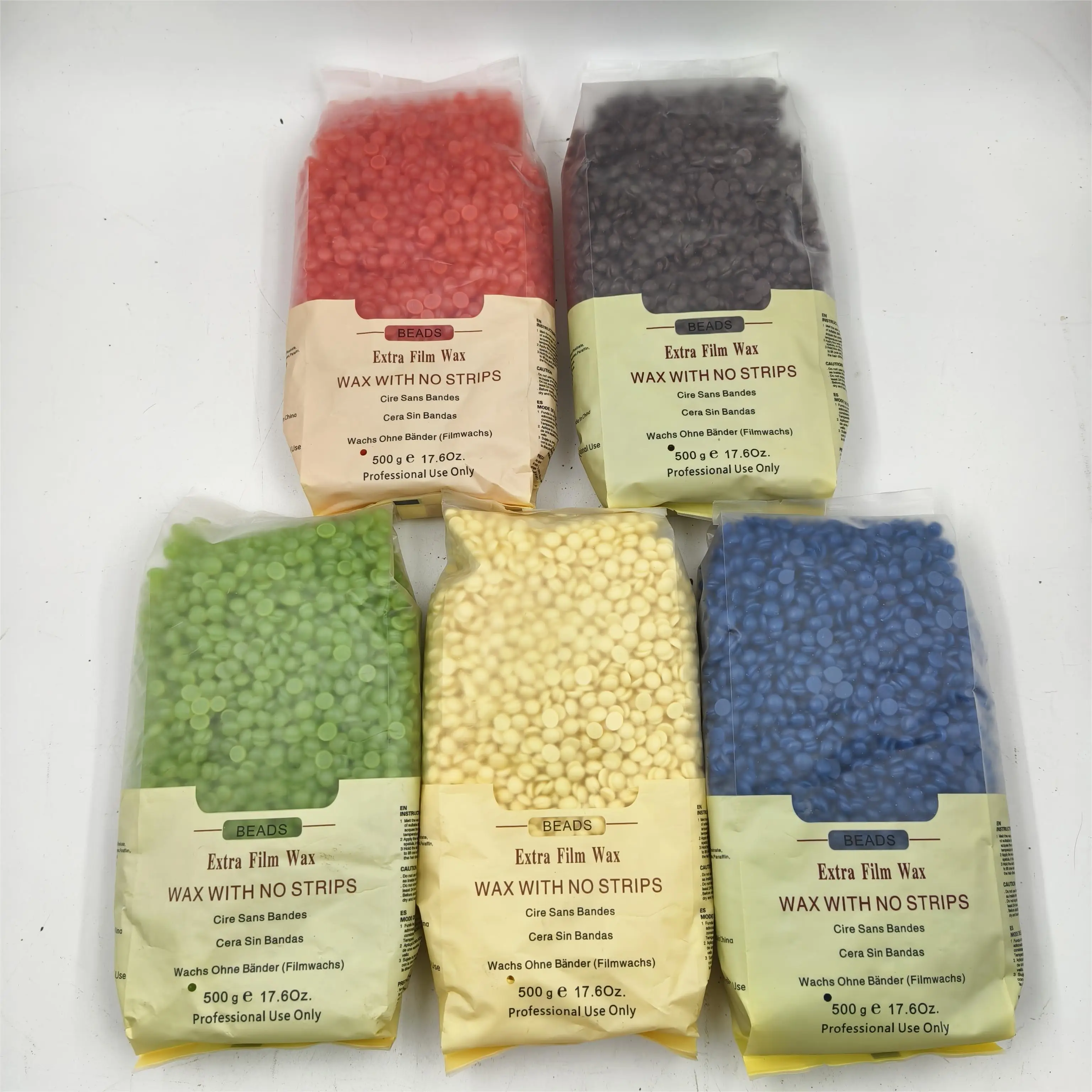 Factory 500g White Chocolate Standard Type Hard Wax Beans Cream Brazilian Wax Hair Removal Depilatory Wax Beads for Body Hair