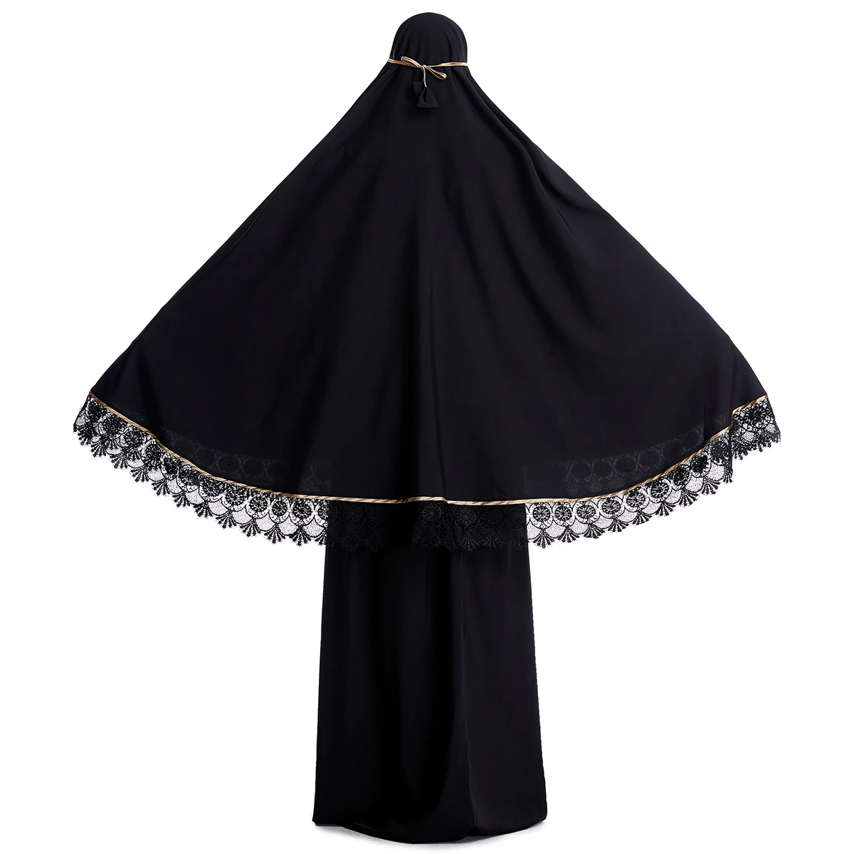 Dubai Perlage Veil Kaftan Style Dressing Gowns Muslim Dress Women Islamic Clothing 2 piece traditional muslim clothing Abaya